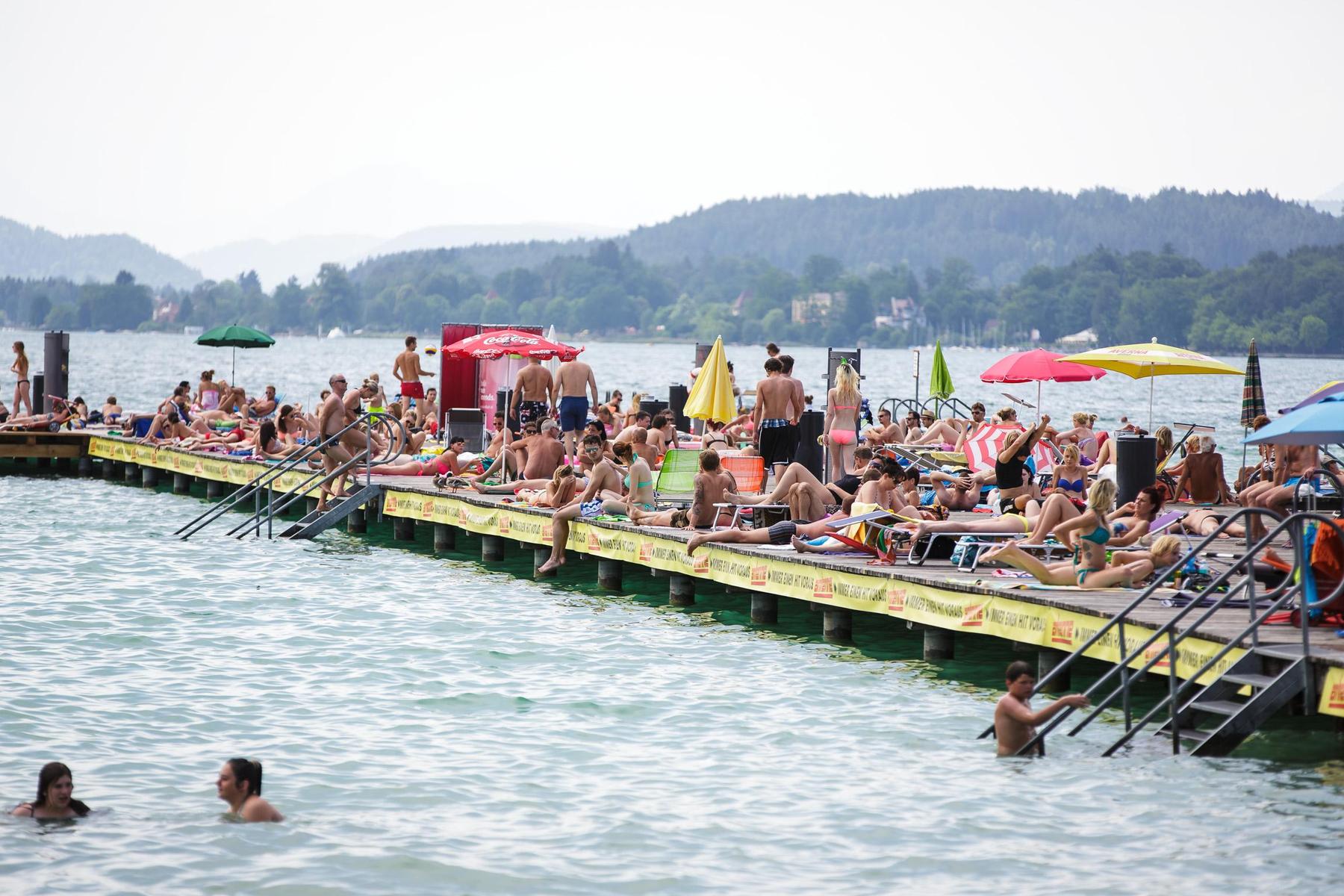 Lufttemperatur kaum höher: 28 Grad - Kärntens Seen „kochen“ schon beinahe