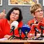 Die Vorsitzende des Pensionistenverbands Birgit Gerstorfer und Seniorenbund-Obfrau Ingrid Korosec 