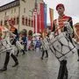 Das Kärntner Trommlerkorps St. Veit bei der „Tattoo-Parade“ in der Liechtensteiner Hauptstadt Vaduz