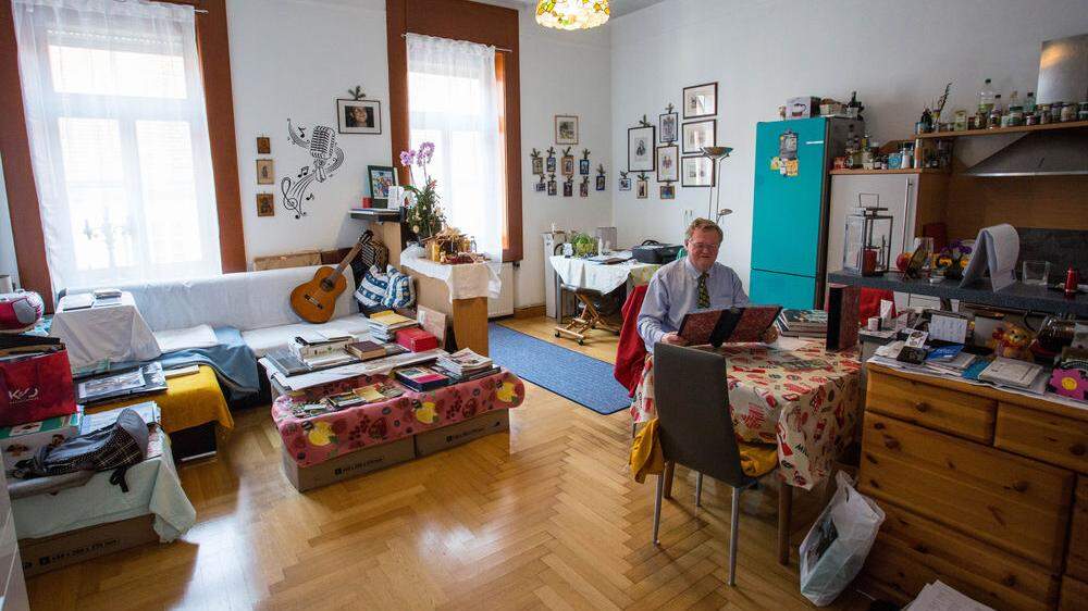 Paul Kaiserfeld in seiner Gleisdorfer Wohnung