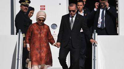 Erdogan bei der Landung in Köln