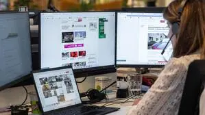 Blick in den Newsroom der Kleinen Zeitung in Graz