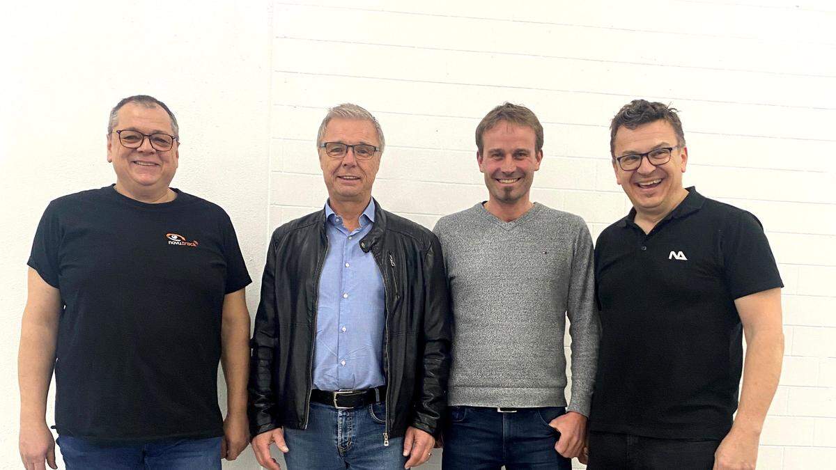 Gerhard Hartleb (novu.track), Erwin Bergner, Gernot Theuermann und Walter Rieger (beide NET-Automation)