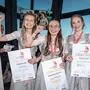 Gold, Silber, Bronze in der Sparte „Rezeption“: Christina Ritz, Maja Bischoff und Samira Lanz 