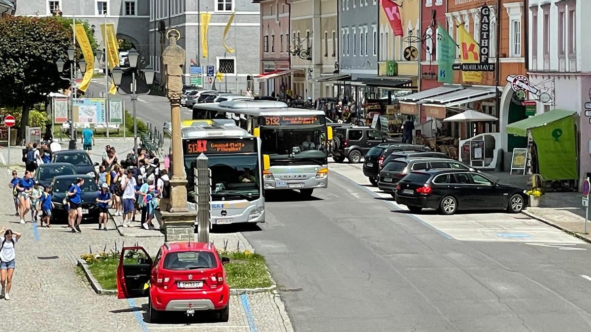 In Gmünd wird ein Konzept zur Verkehrsberuhigung auf dem Hauptplatz ausgearbeitet