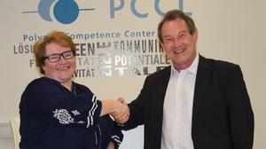 Die PCCL-Geschäftsführer Elisabeth Ladstätter und Wolfgang Kern freuen sich über die neuen Projektmittel 