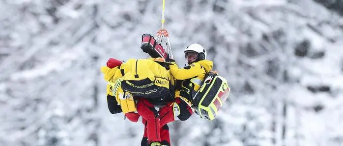 Magdalena Egger musste mit dem Hubschrauber antransportiert werden