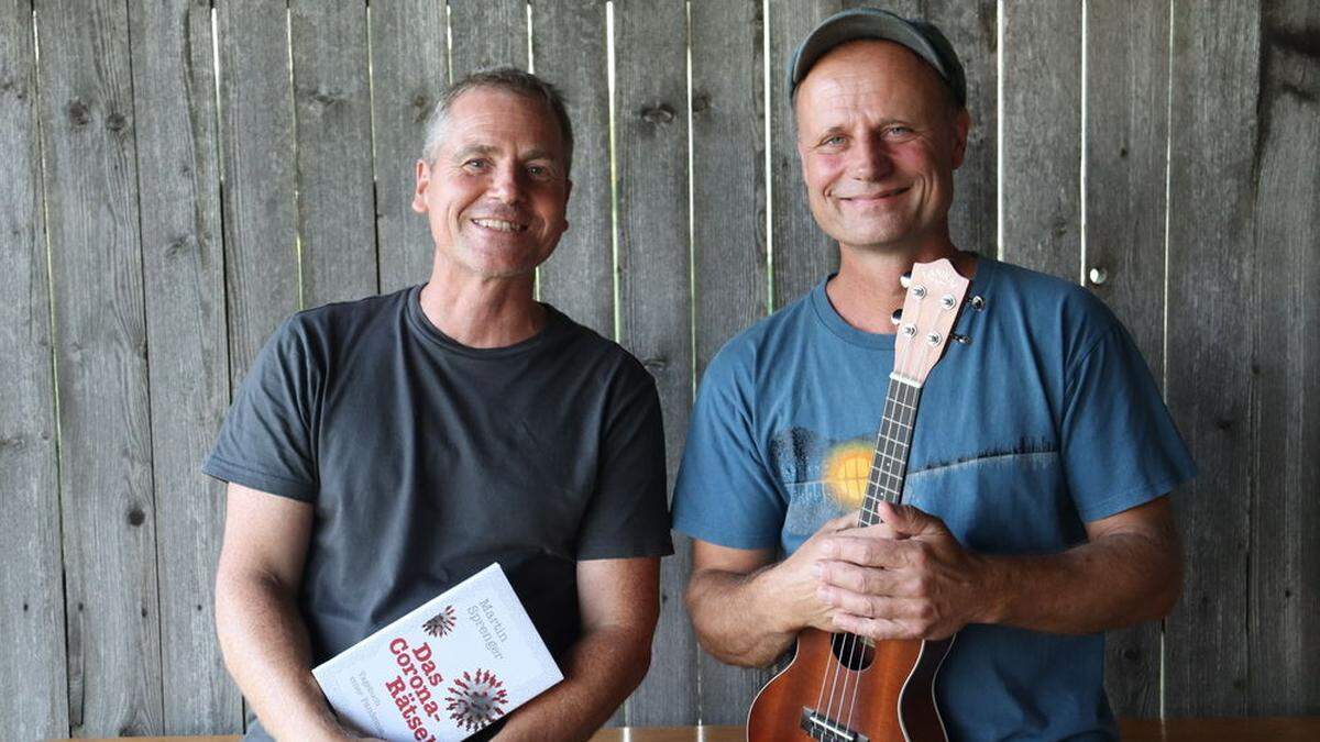 Martin Sprenger und Georg Laube bei der Vorlesung in Sinabelkirchen.