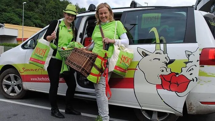Claudia Flatscher (r.) machte Werbung für die Hochsteiermark