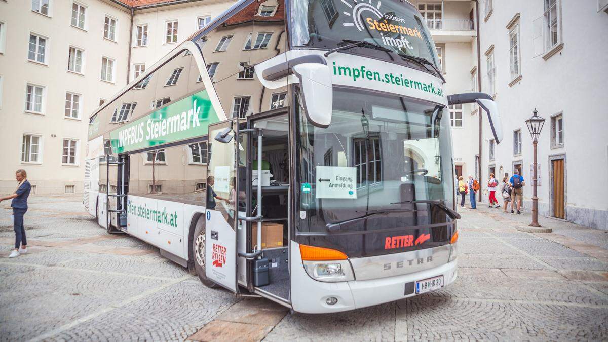 Drei Impfbusse sind mittlerweile in der Steiermark unterwegs