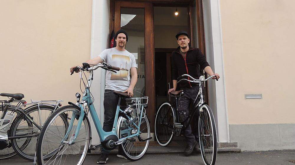 Stefan Mitterer und Dominik Frankl sind mit ihrem Fahrradfachgeschäft gesiedelt