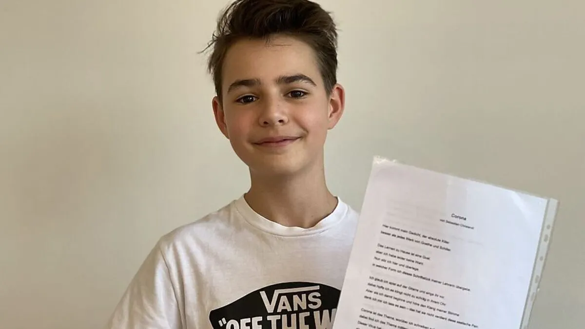 Sebastian Christandl mit seinem Corona-Gedicht