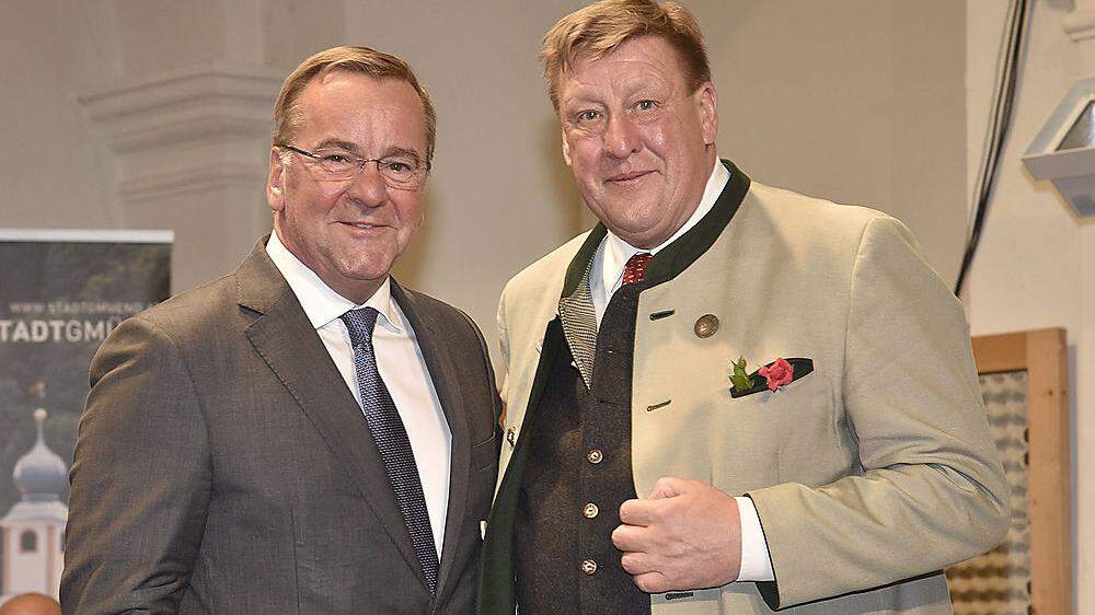 Im August traf Gmünds Bürgermeister Josef Jury (rechts) anlässlich der 675-Jahr-Feier Boris Pistorius