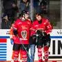 LANDSHUT,GERMANY,06.NOV.25 - ICE HOCKEY - Deutschland Cup, Austria vs Slovakia. Image shows Lucas Thaler and Paul Sintschnig (AUT).
Photo: GEPA pictures/ City-Press - ATTENTION - COPYRIGHT FOR AUSTRIAN CLIENTS ONLY