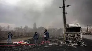 Zerstörtes Öllager in Shahran, einem Stadtteil im Nordwesten von Teheran