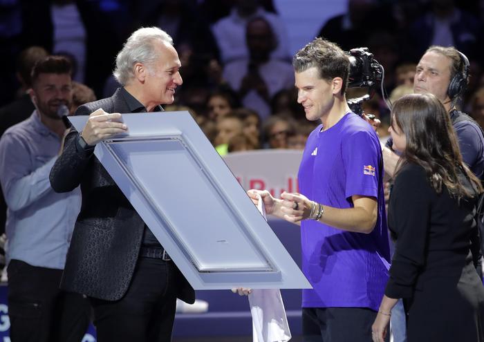 ÖTV-Präsident Martin Ohneberg beim Farewell von Dominic Thiem in der Stadthalle