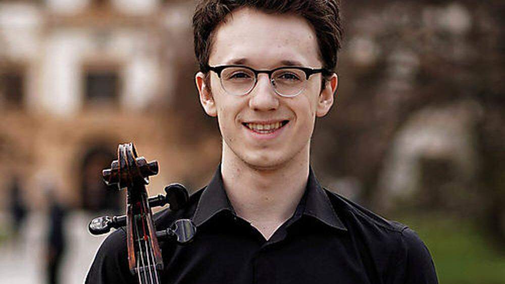 Der Grazer Floris Fortin (25), Cellist im Oberton String Octet 