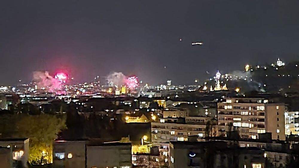 Feuerwerk Samstagnacht in Graz