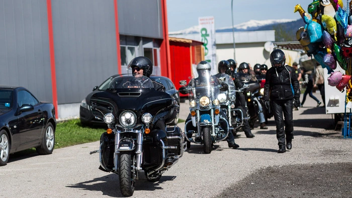 Der erste Ausflug des Harley Davidson "Alpe Adria Chapter" führte am Samstag mit acht Mitgliedern von Klagenfurt auf die Lavanttaler Messe.