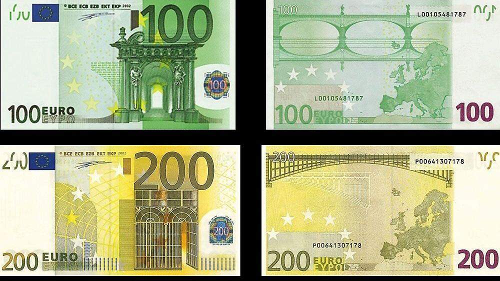 100- und 200-Euro-Scheine werden überarbeitet