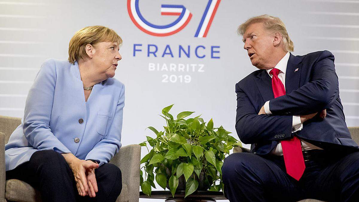 Angela Merkel mit Donald Trump