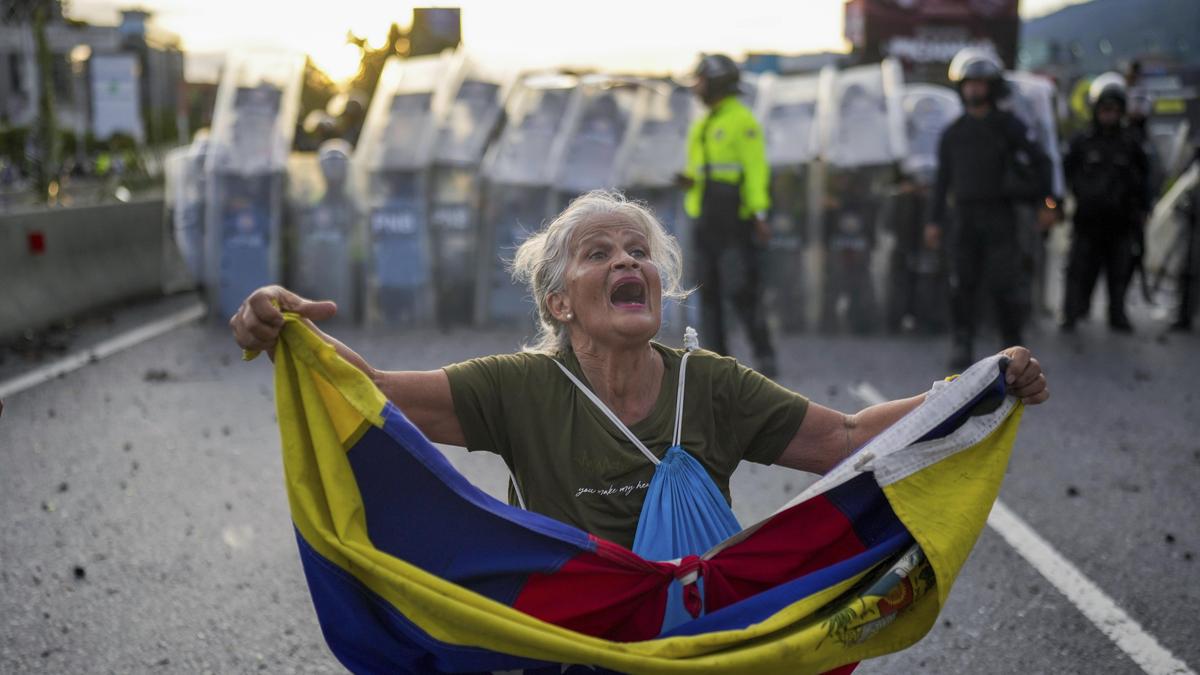 In Venezuela zeigen die Menschen auf den Straßen ihren Ärger