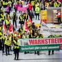 Warnstreik des Sicherheitspersonals am Flughafen Frankfurt