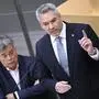 Kanzler Karl Nehammer und sein Vize Werner Kogler