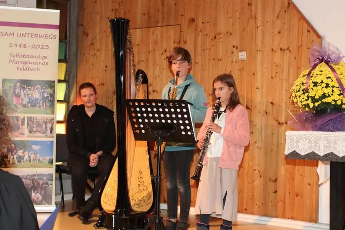 Für die musikalische Umrahmung sorgten unter anderem die Familie Stöger ...