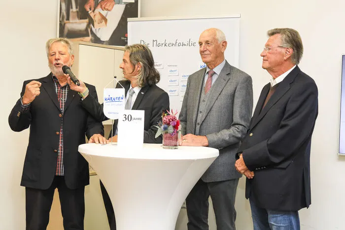 (Ehemalige) Kapazunder am Wort: Der erste KW-Chef Helmut Ellensohn, Moderator Mike Diwald und die damaligen Landesräte Max Rauscher und Harald Scheucher