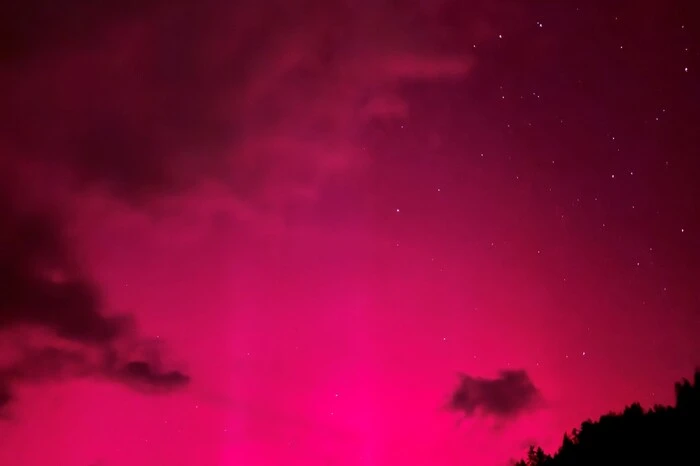 Ein atemraubender Himmel zeigte sich auch in Raiming im Wölzertal.