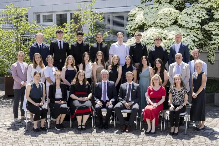 Die stolzen Absolventen der 3A