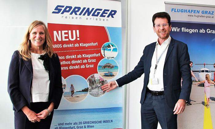 Unternehmerin Andrea Springer, Flughafenchef Wolfgang Grimus