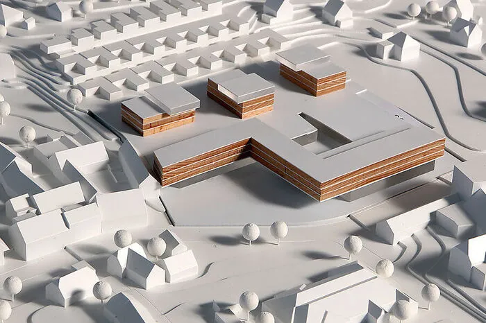 Das war das erste Modell des "Waltendorf Centers" auf den Kotzbeck-Gründen.