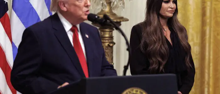 US-Präsident Donald Trump und die US-Botschafterin in Athen, Kimberly Guilfoyle
