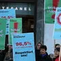 Protestaktion vor dem Landtag in der Herrengasse