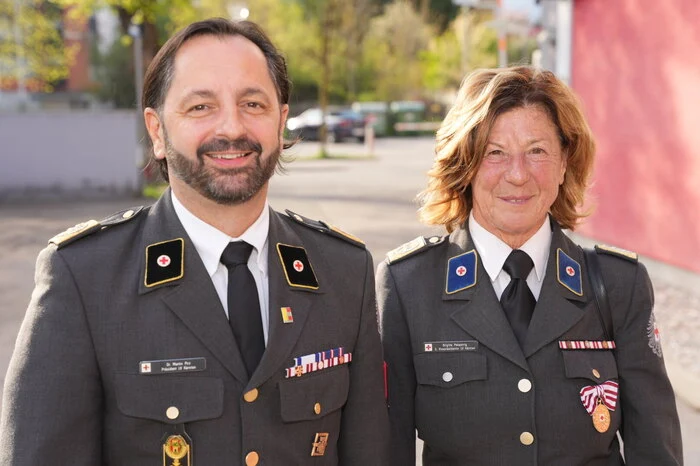 Präsident Martin Pirz mit der 3. Vizepräsidentin Brigitte Pekastnig.