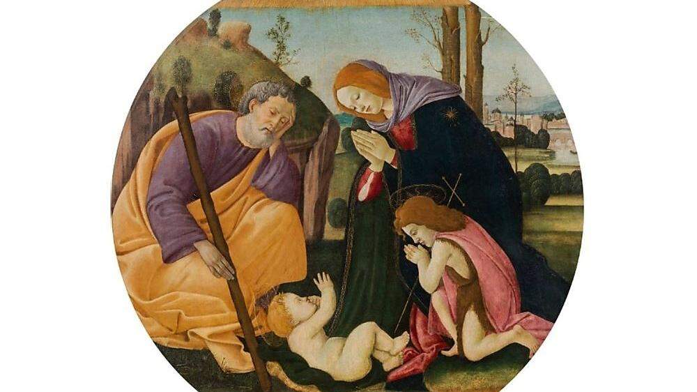 Rundförmige Darstellung der Heiligen Familie mit Johannes dem Täufer für geschätzt 350.000 bis 700.000 Euro.