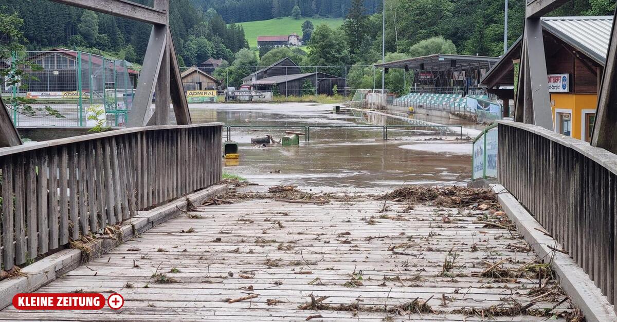 SV Thörl:Unwetter fluten Fußballplatz: Spielbetrieb für dieses Jahr ...