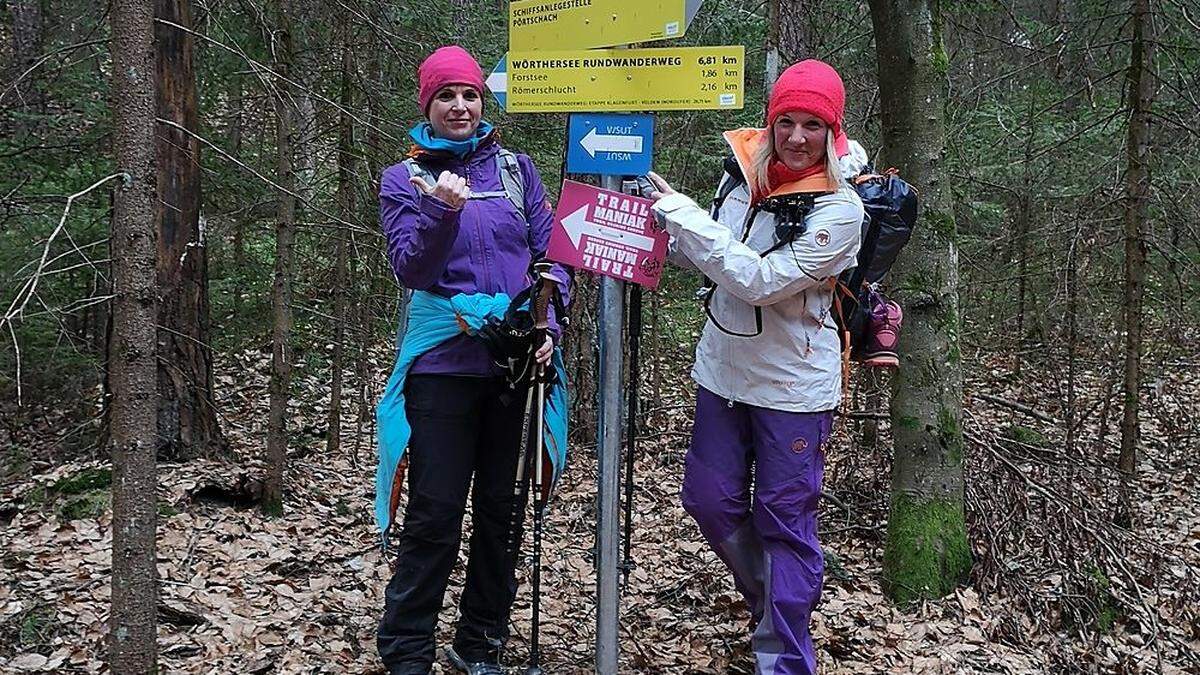 Patricia Klidis (rechts) mit ihrer Schwester Romana Schnabl auf der Strecke