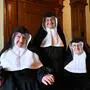 Die drei Augustiner-Chorfrauen vom Kloster Goldenstein, (v.l.) Bernadette, Rita und Regina
