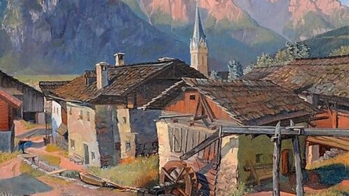 Gemälde von Toni Fronthaler "Patriasdorf"