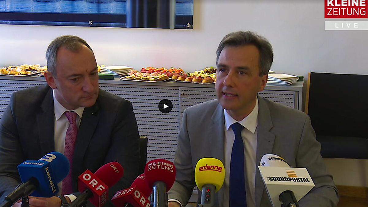 Siegfried Nagl (ÖVP) und sein Stellvertreter Mario Eustacchio (FPÖ)