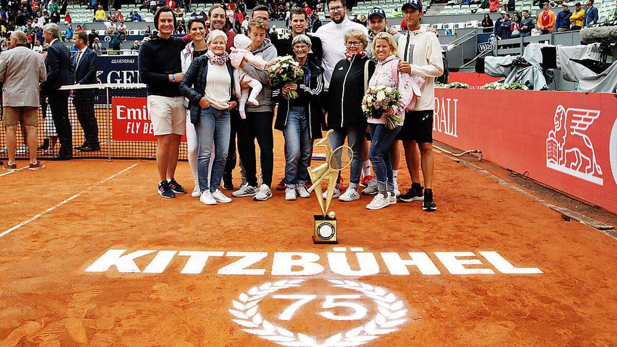 Mit Thiem freuten sich die Familie, Freunde und Betreuer