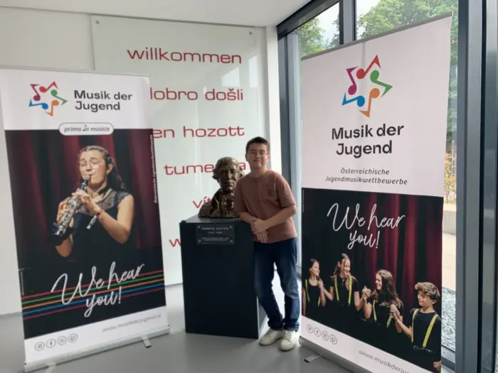 Nächster Erfolg auf der Wettbewerbsbühne: Lukas Maierhofer holte beim Bundeswettbewerb von „prima la musica“ in Eisenstadt mit 91 Punkten Gold