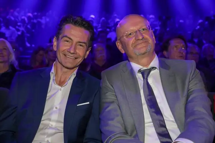 ORF-3-Chef Peter Schöber (rechts) mit dem ehemaligen ORF-Chef Roland Weißmann 