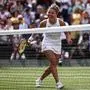 Italy's Jasmine Paolini celebrates winning against Croatia's Donna Vekic during their women's singles semi-final tennis match on the eleventh day of the 2024 Wimbledon Championships at The All England Lawn Tennis and Croquet Club in Wimbledon, southwest London, on July 11, 2024. Paolini won the match 2-6, 6-4, 7-6. (Photo by HENRY NICHOLLS / AFP) / RESTRICTED TO EDITORIAL USE