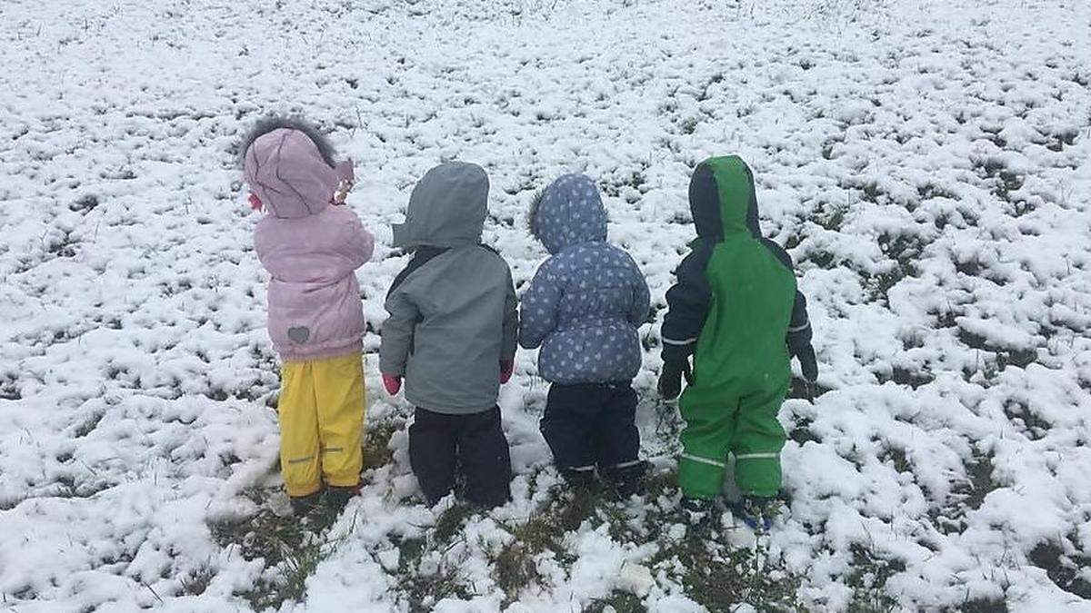 Den ersten Schnee des Jahres gab es am Montag - am Dienstag soll noch etwas dazukommen