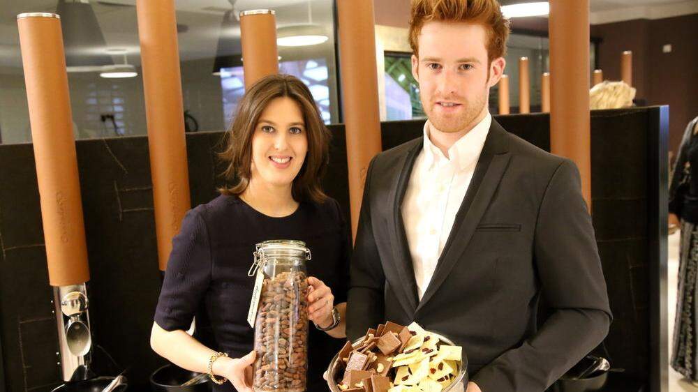 Hanna und Dominikus Craigher haben bei Schokoladen ähnliche Vorlieben. Milchschokolade mit Haselnüssen oder Mandelkrokant