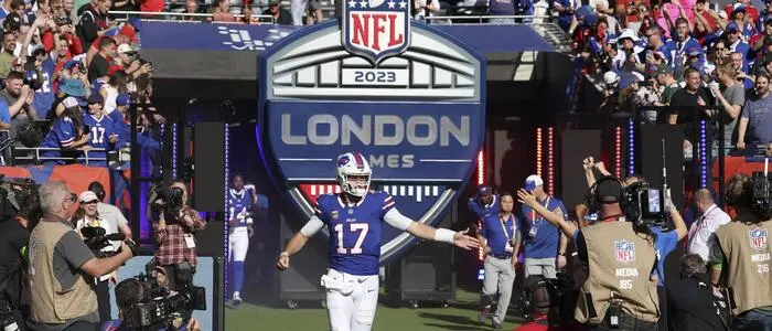 Die Buffalo Bills rund um Quarterback Josh Allen waren 2023 in London zu sehen